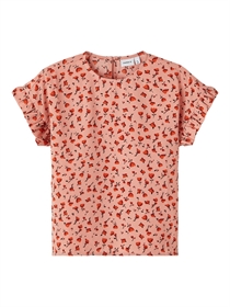 NAME IT Blomstret T-shirt Hanah Rose Tan